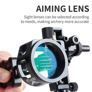 Dark Slate Gray SPG Compound Bow Sight – Adjustable 5-Pin Long Bar Aluminum Alloy Sight SPG