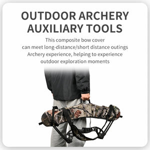 Light Gray SPG Compound Bow Sling Case Black Camo – Adjustable Shoulder Carry Bag SPG