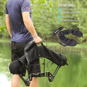 Dark Khaki SPG Compound Bow Sling Case Black Camo – Adjustable Shoulder Carry Bag SPG