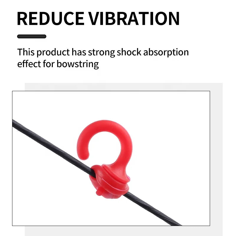 White Smoke SPG Compound Bowstring Stabilizer – Rubber Monkey Tail Dampeners (4pcs) SPG