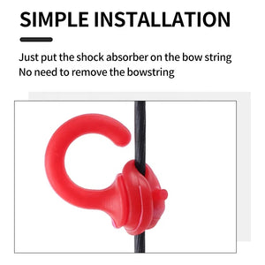 Black SPG Compound Bowstring Stabilizer – Rubber Monkey Tail Dampeners (4pcs) SPG