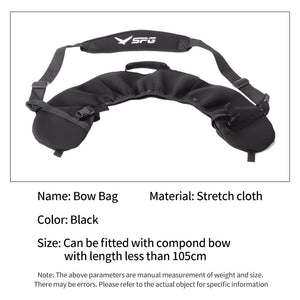 Dark Slate Gray SPG Compound Bow Sling Case Black Camo – Adjustable Shoulder Carry Bag SPG