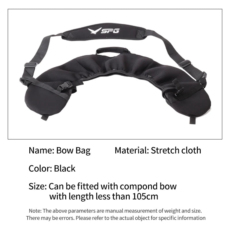 Dark Slate Gray SPG Compound Bow Sling Case Black Camo – Adjustable Shoulder Carry Bag SPG