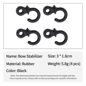 White Smoke SPG Compound Bowstring Stabilizer – Rubber Monkey Tail Dampeners (4pcs) SPG
