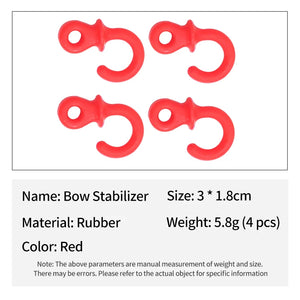 White Smoke SPG Compound Bowstring Stabilizer – Rubber Monkey Tail Dampeners (4pcs) SPG