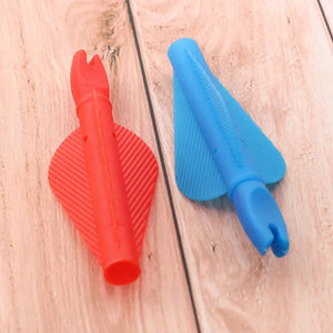 Light Pink SPG Conjoined Arrow Feather with Nock 9cm Plastic Archery Tail SPG