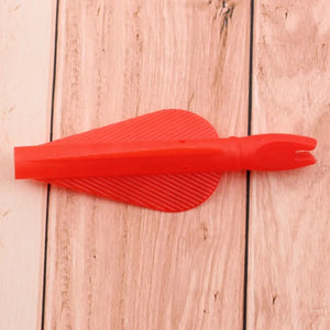 Light Pink SPG Conjoined Arrow Feather with Nock 9cm Plastic Archery Tail SPG
