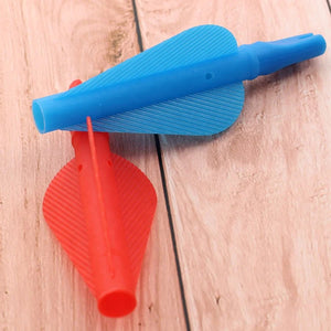 Light Pink SPG Conjoined Arrow Feather with Nock 9cm Plastic Archery Tail SPG