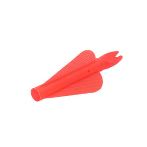 Tomato SPG Conjoined Arrow Feather with Nock 9cm Plastic Archery Tail SPG