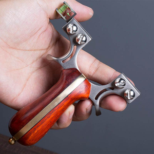 Dark Slate Gray High Power Shooting Toy Full Metal Wooden Stainless Steel Slingshot Outdoors Games INDIAN SLINGSHOT