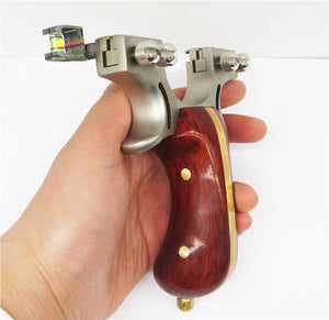 Antique White High Power Shooting Toy Full Metal Wooden Stainless Steel Slingshot Outdoors Games INDIAN SLINGSHOT