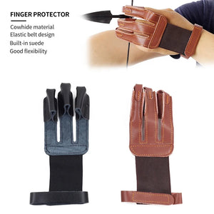Dim Gray SPG Cowhide Finger Protector 20×7cm – Archery Leather Hand Guard SPG