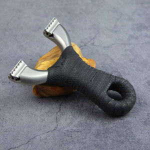 Light Slate Gray Stainless Steel CrescentGrip Slingshot INDIAN SLINGSHOT