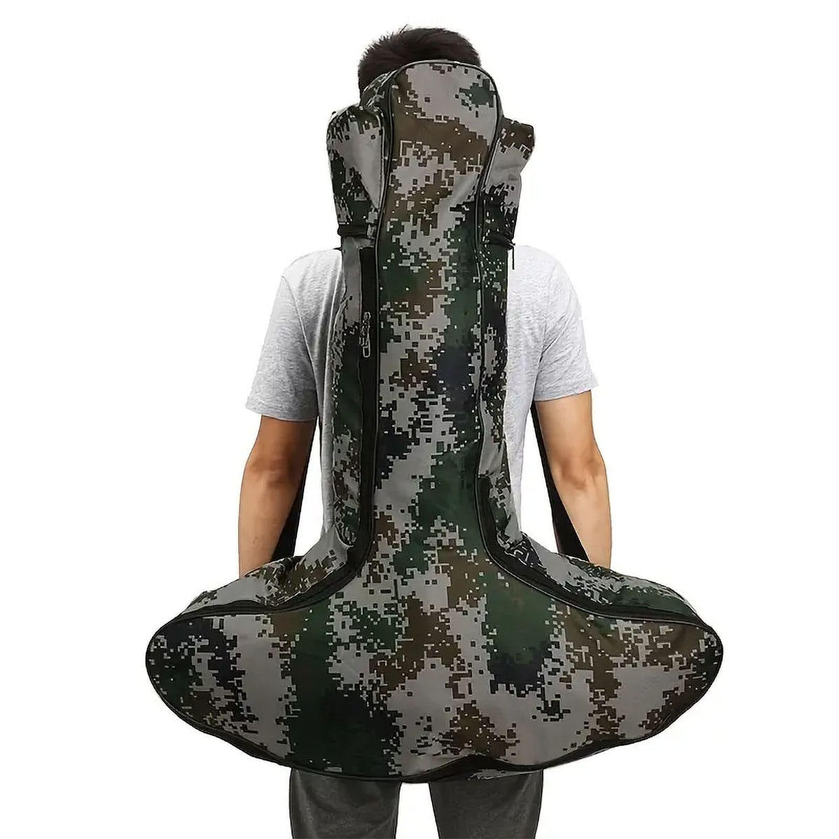 White Smoke Padded Bow Carrying Case with Adjustable Straps Arrow Holder & Accessory Storage MARKSMAN