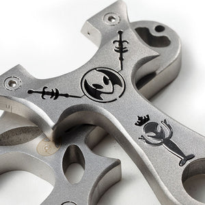 Gray Crowned Alien Stainless Steel Slingshot MARKSMAN