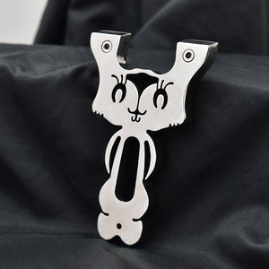 Black Cute Bunny Stainless Steel Slingshot MARKSMAN