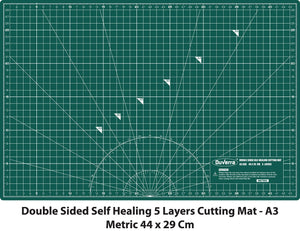 Dark Slate Gray DUVERRA Professional Cutting Mat A3 Self-Healing 5 Layers Double Sided Durable Non-Slip PVC - Imperial - Inchs / Metric - cm/mm – 17 Inch x 11 Inch / 44cm x 29 cm – Carnation Pink/Royal Purple/Black/Grey DUVERRA