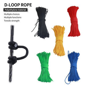 Dark Slate Gray SPG D Loop Rope – 18m Durable Nylon Bowstring Release Cord SPG