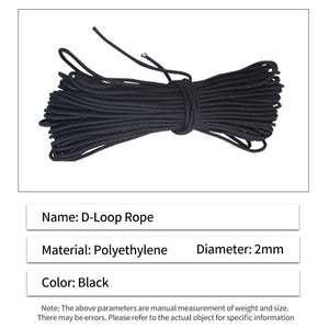 Dark Slate Gray SPG D Loop Rope – 18m Durable Nylon Bowstring Release Cord SPG
