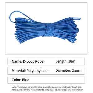 Dark Slate Blue SPG D Loop Rope – 18m Durable Nylon Bowstring Release Cord SPG
