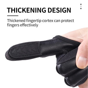 Dark Slate Gray SPG Deerskin 3-Finger Archery Glove – Premium Leather Finger Tab SPG