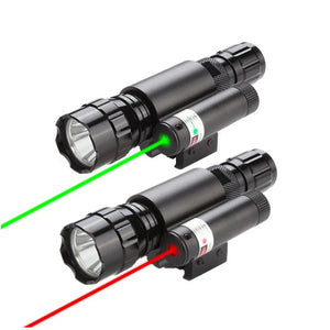 White Smoke Detachable Red & Green Laser Flashlight Sight for Outdoor Use MARKSMAN