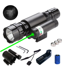White Smoke Detachable Red & Green Laser Flashlight Sight for Outdoor Use MARKSMAN