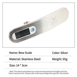 Light Gray SPG Digital Bow Scale – Stainless Steel Handheld Draw Weight Scale SPG