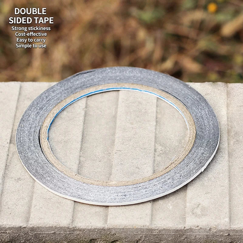 Light Gray SPG Double-Sided Adhesive Tape – 10M Arrow Feather Vane Glue for Archery DIY SPG