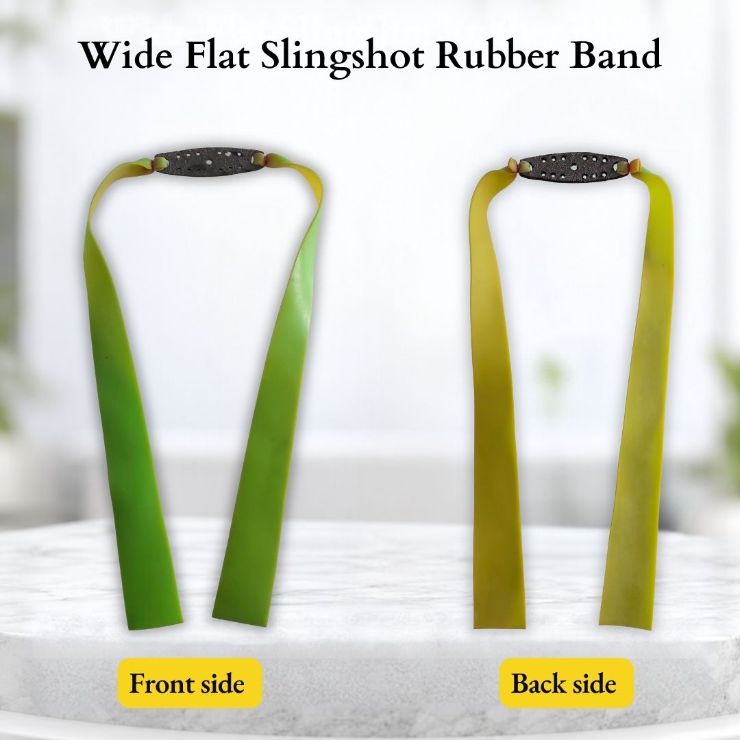 White Smoke Double Color Wide Flat Slingshot Rubber Band 1mm 2.5cm x 24cm XPULT