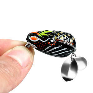 White Smoke Double Sequins Frog Fishing Lure 3.5cm 5.7g ā Colorful MARKSMAN