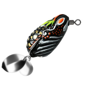 White Smoke Double Sequins Frog Fishing Lure 3.5cm 5.7g ā Colorful MARKSMAN