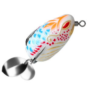 White Smoke Double Sequins Frog Fishing Lure 3.5cm 5.7g ā Colorful MARKSMAN