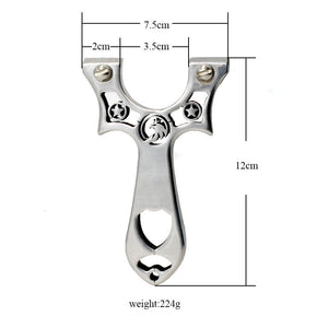 Gray Double Star Eagle Head Stainless Steel Slingshot MARKSMAN