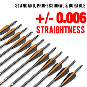 White Smoke Sanlida® Dragon 8 Compound Carbon Arrows 12pcs SANLIDA