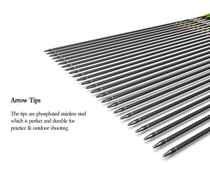 White Smoke Sanlida® Dragon 9 Compound Carbon Arrows 24pcs SANLIDA