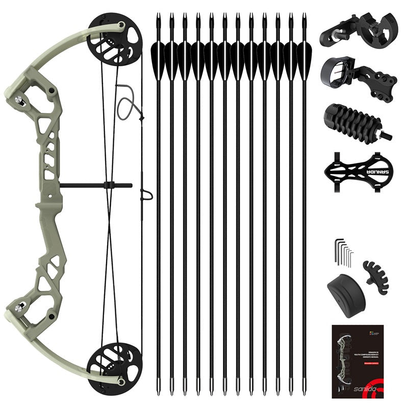Dark Slate Gray Sanlida® Dragon X6 Junior Compound Bow Kit SANLIDA