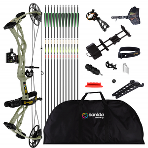 Black Sanlida® Dragon X9 4LBS Bow and Arrow Kit SANLIDA