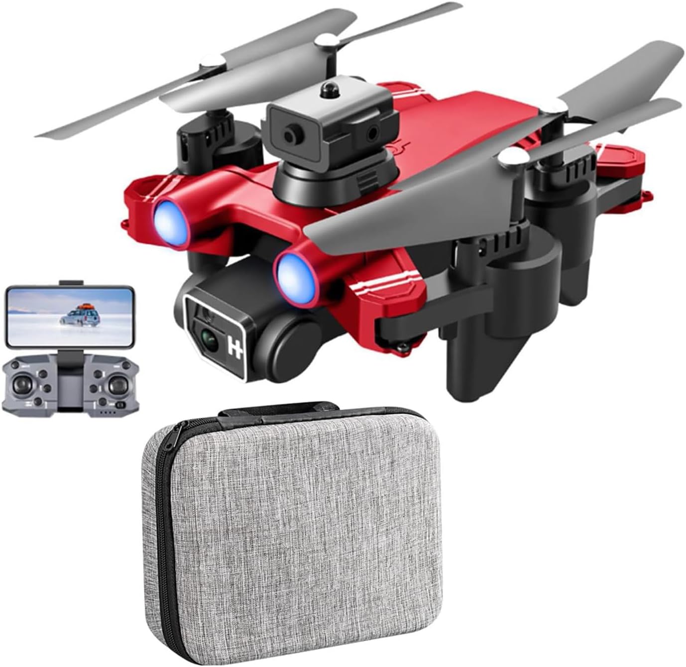 Dark Gray S10 8K RC Drone With Camera, HD FPV Live Video, Gravity Control, Altitude Hold, Headless Mode, Waypoint Function, Foldable RC Quadcopter For Kids And Adults INDIAN SLINGSHOT