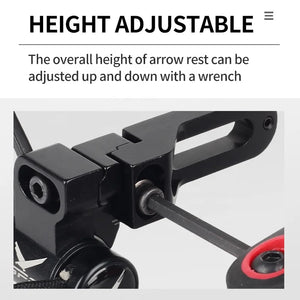 Black SPG Drop Away Arrow Rest – Aluminium Alloy Adjustable for Compound Bow SPG