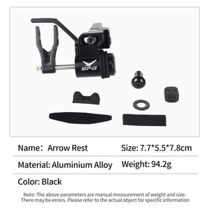 Dark Slate Gray SPG Drop Away Arrow Rest – Aluminium Alloy Adjustable for Compound Bow SPG