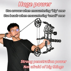 Black SPG Dual Purpose Compound Bow ā 30-70lbs Adjustable Alloy Black SPG