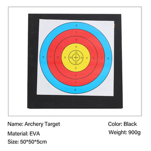 Dark Slate Gray SPG EVA Archery Target Board 50×50×5cm | High-Density Foam Block SPG
