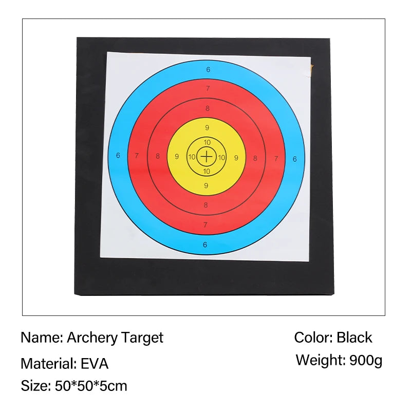 Dark Slate Gray SPG EVA Archery Target Board 50×50×5cm | High-Density Foam Block SPG