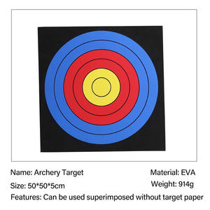 Black SPG EVA Archery Target Board 50×50×5cm | High-Density Foam Block SPG