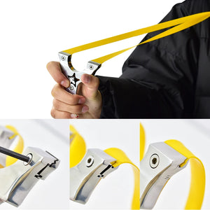 Light Gray Eagle Stallion Stainless Steel Magnetic Slingshot INDIAN SLINGSHOT