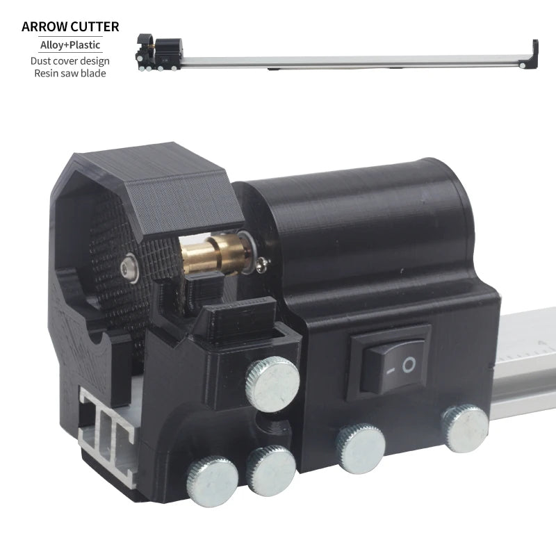 Dark Slate Gray SPG Electric Arrow Cutter Tool – Precision Archery Shaft Cutting Machine for Carbon, Fiberglass & Aluminum Arrows SPG