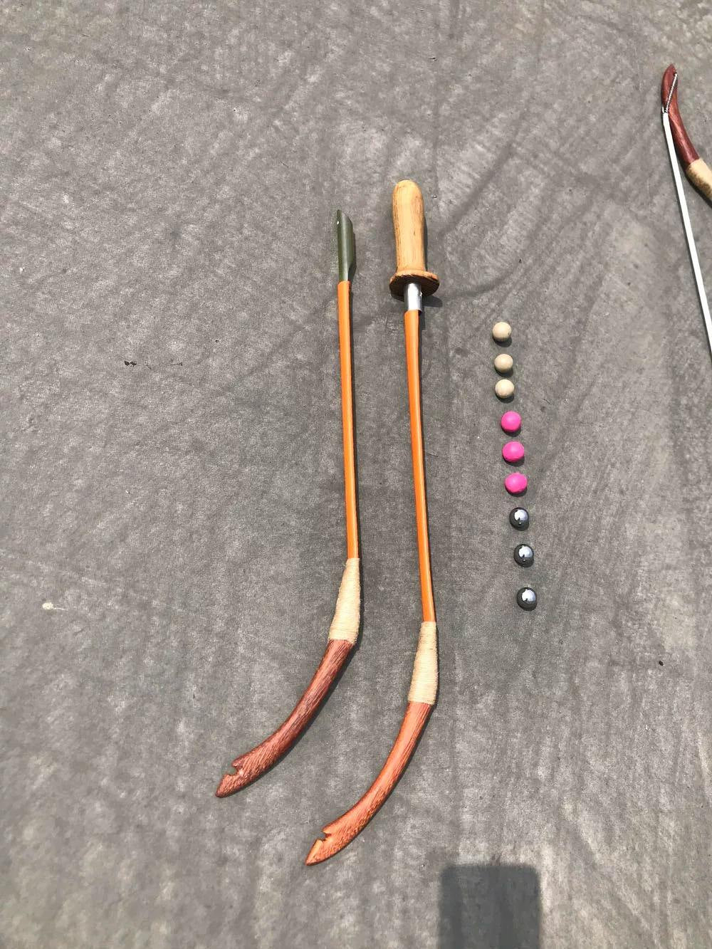 Rosy Brown Erlang God Traditional Bow – 115cm Detachable Wooden Bow MARKSMAN