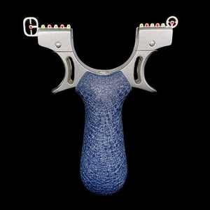 Black Exquisite Granite Handle Stainless Steel Slingshot MARKSMAN
