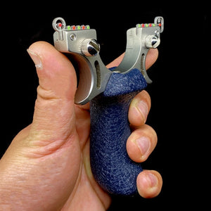 Rosy Brown Exquisite Granite Handle Stainless Steel Slingshot MARKSMAN